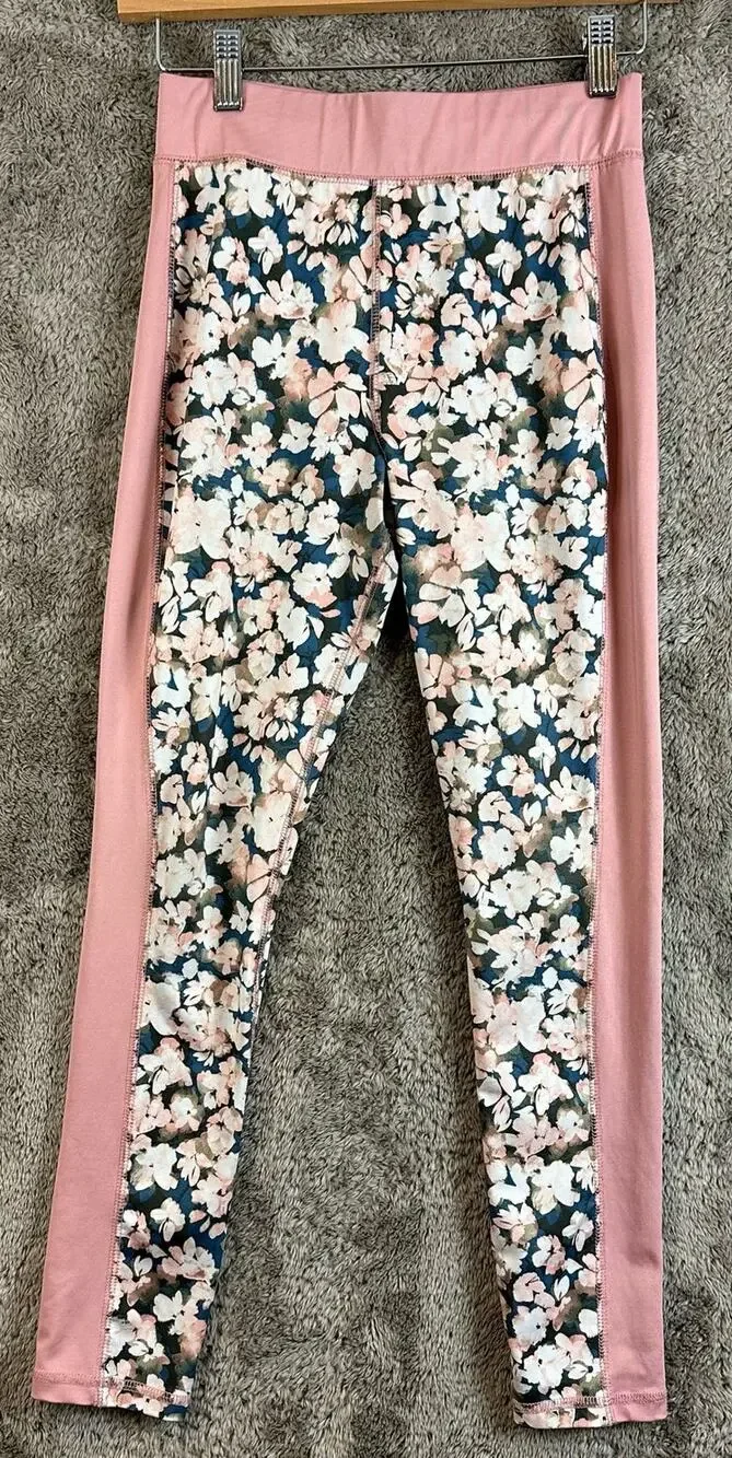 OshKosh B'gosh Pink Floral Leggings Girl's Activewear Pull-On Pants 14